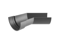 5"x3" Deepflow Half Round Gutter 135° Angle R/H