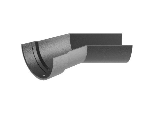 5"x3" Deepflow Half Round Gutter 135° Angle R/H