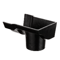 5" Vict Ogee Gutter Dropend Outlet 3" Ext - Black