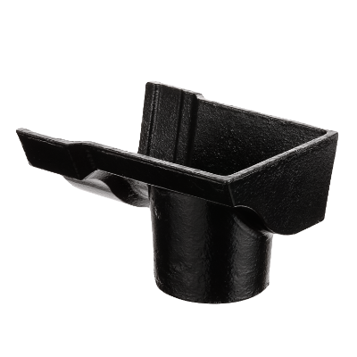 5" Vict Ogee Gutter Dropend Outlet 3" Ext - Black