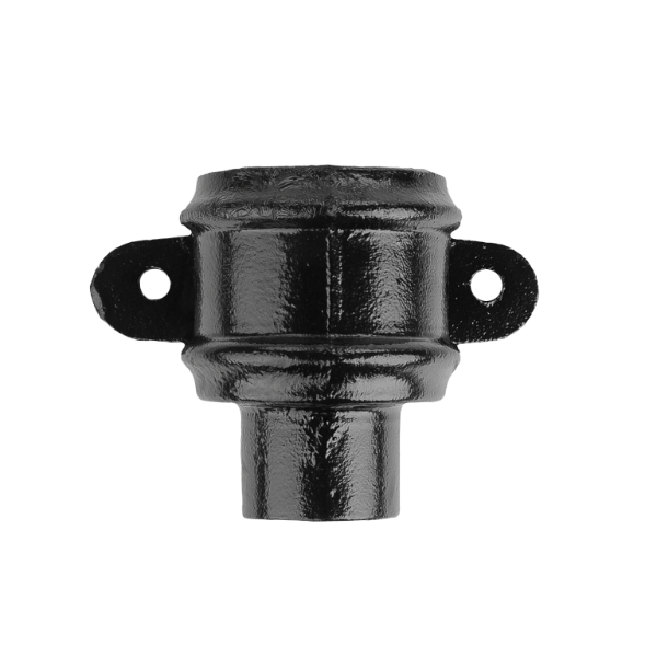 3" Round Rainwater Loose Socket With Ears - Black