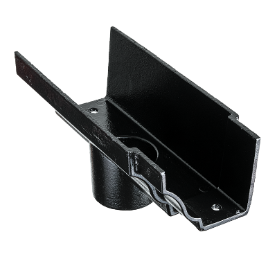 5"x4" Moulded Ogee Gutter Outlet 2.5" - Black