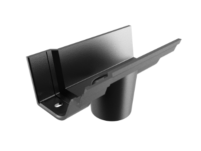 4.5" Notts Ogee Gutter Outlet 2.5" - Black