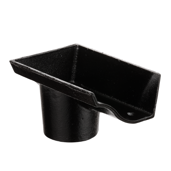 5" Vict Ogee Gutter Dropend Outlet 2.5" Int - Black