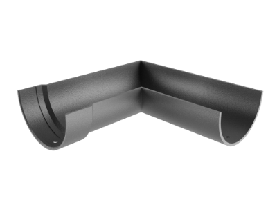 5"x3" Deepflow Half Round Gutter 90° Angle R/H