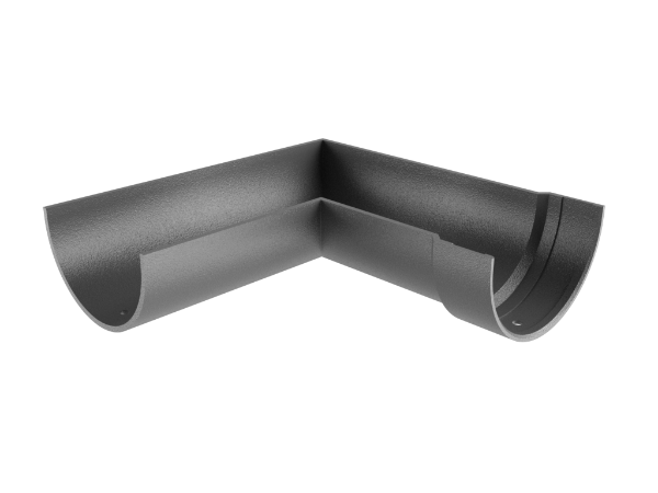 5"x3" Deepflow Half Round Gutter 90° Angle L/H