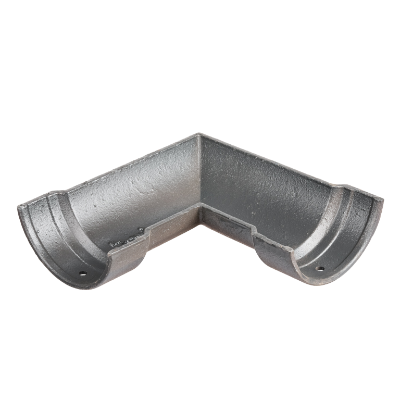 4.5" Plain Half Round Gutter 90° Angle