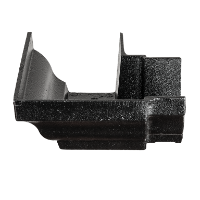 5"x4" Moulded Ogee Gutter Ext 90° Angle - Black