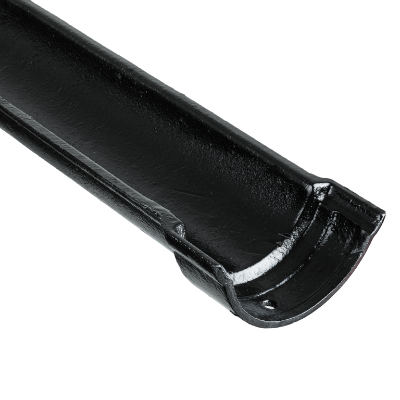 4.5" Beaded Half Round Gutter x 6FT - Black