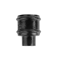 3" Round Rainwater Loose Socket Without Ears - Black