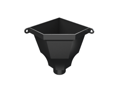 No.1 Corner Rainwater Head 2.5" Outlet - Black