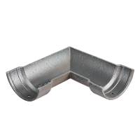 4" Plain Half Round Gutter 90° Angle