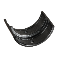 4" Plain Half Round Gutter Union - Black