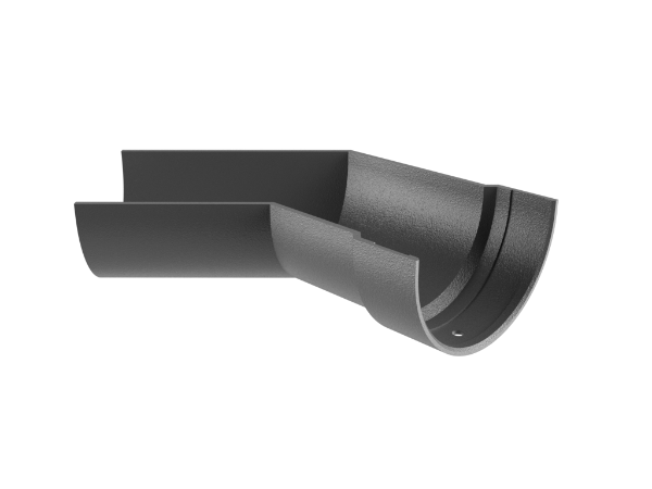 5"x3" Deepflow Half Round Gutter 135° Angle L/H