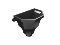 No.1 Flat Rainwater Head 4" Outlet - Black