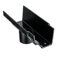 6"x4" Moulded Ogee Gutter Outlet 4" - Black